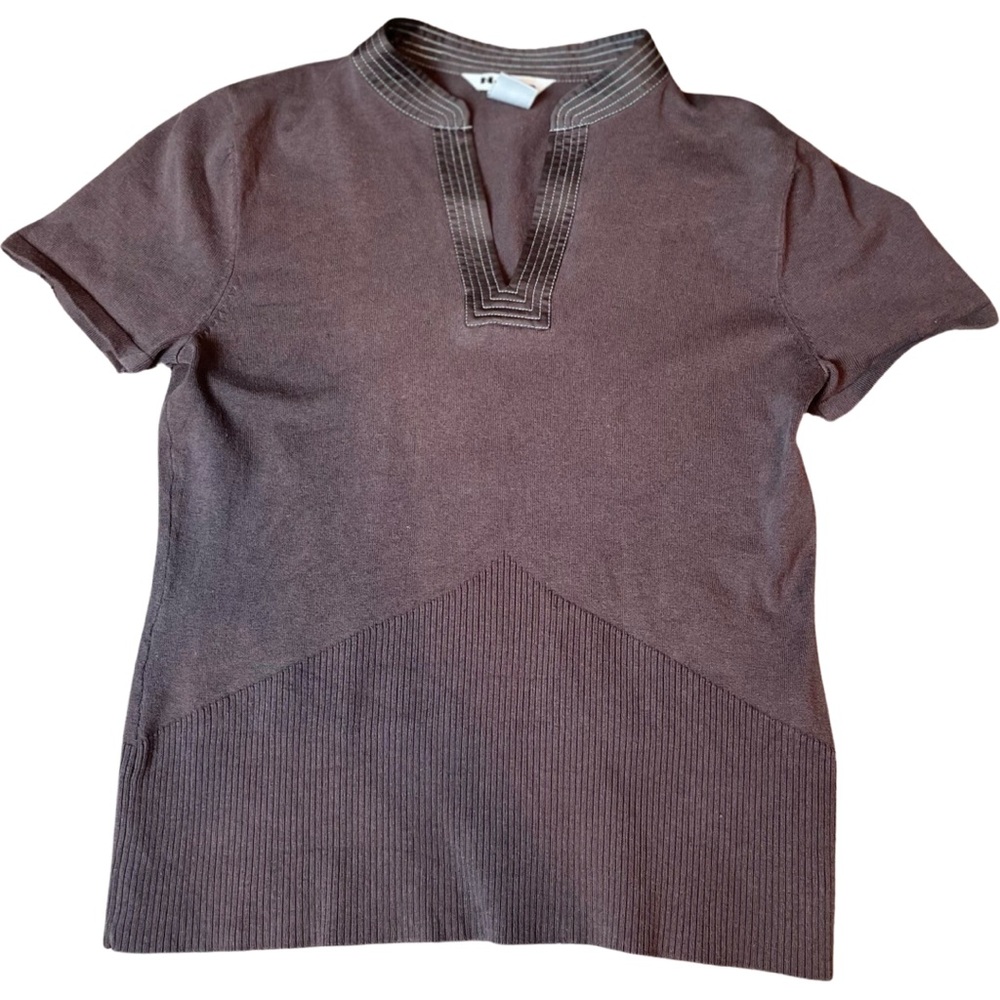 Vintage Nygard Collection Brown V-Neck Size S